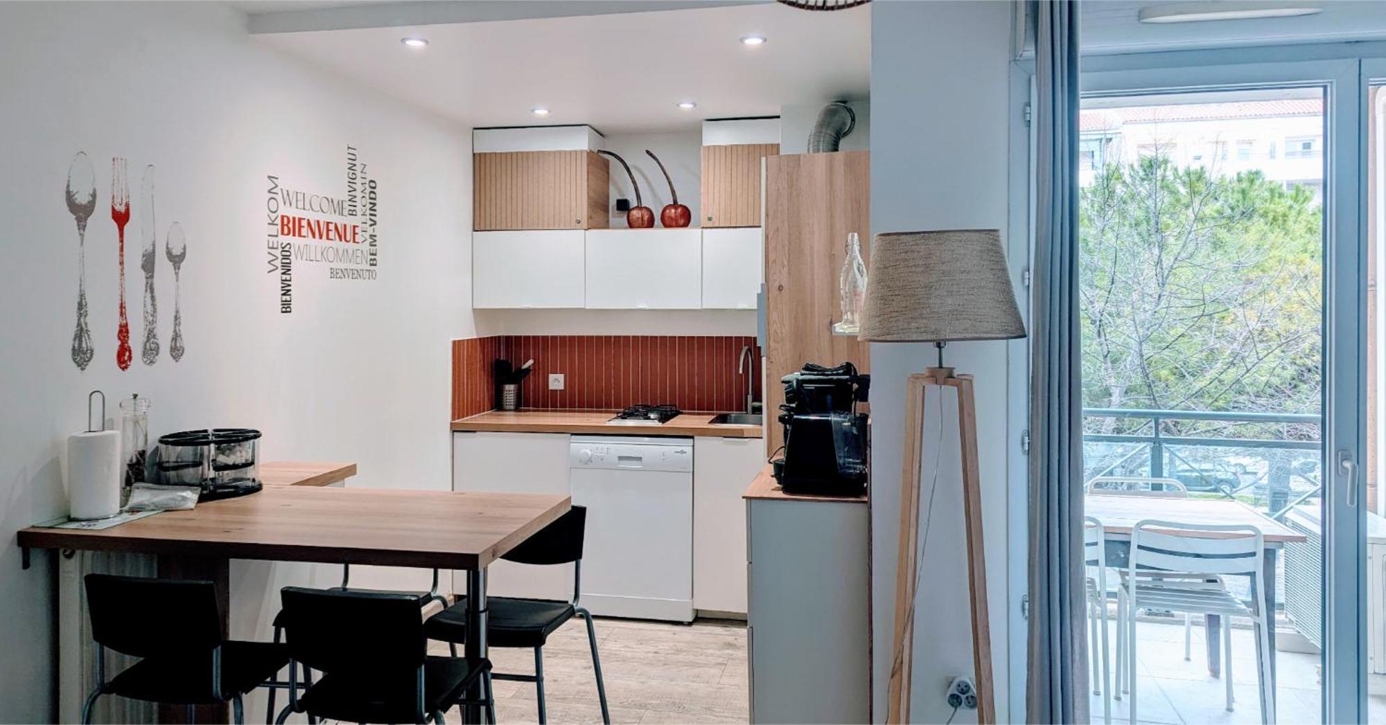 F2 Garage Box Wifi Terasse Clim Gare Fac Eco Richter Apartment Montpellier Exterior foto