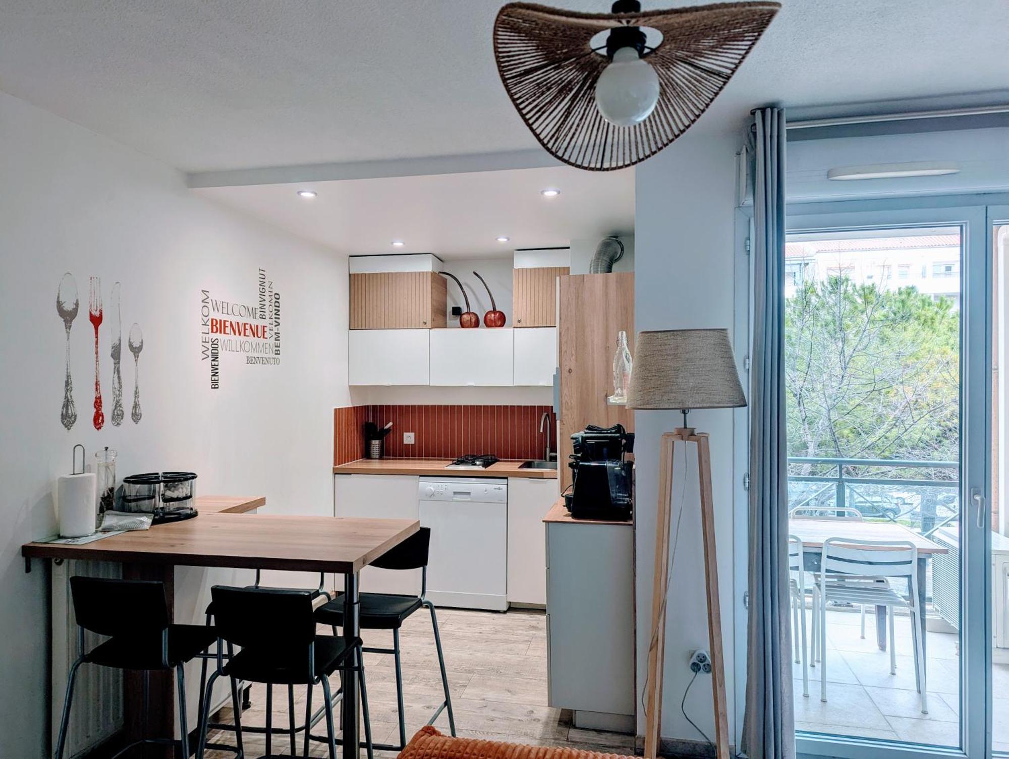 F2 Garage Box Wifi Terasse Clim Gare Fac Eco Richter Apartment Montpellier Exterior foto